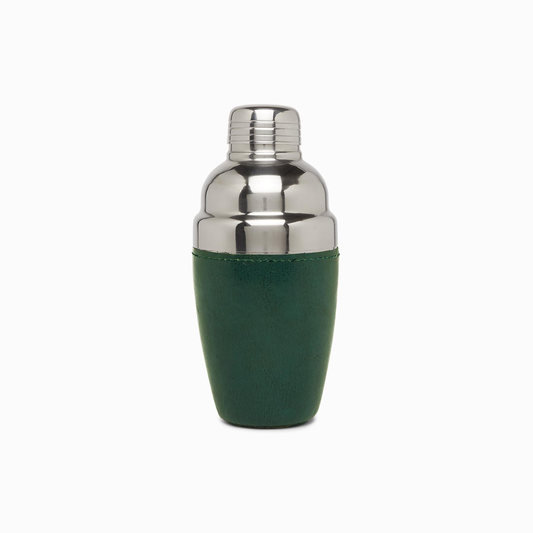 Emerald Leather Cocktail Shaker