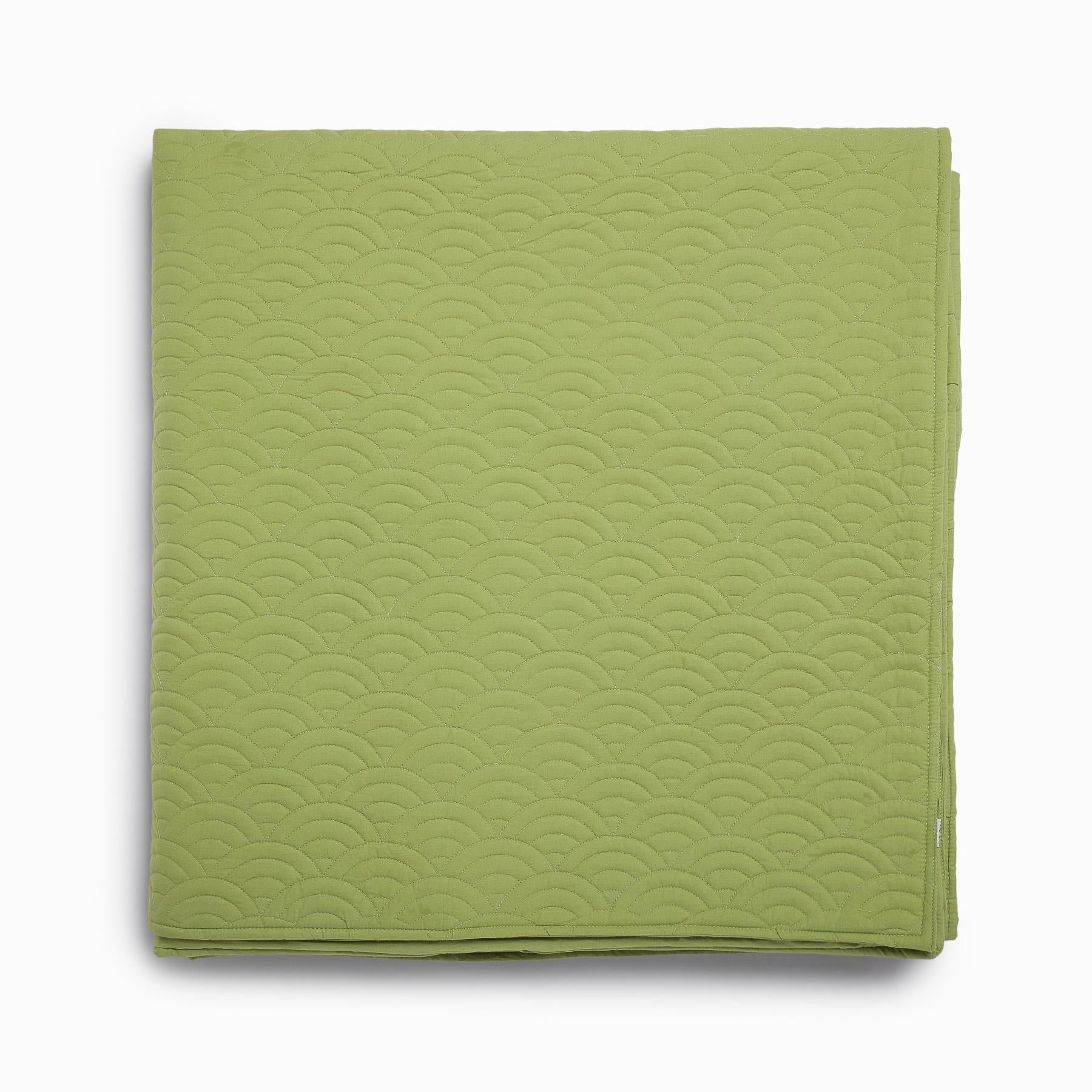 Fern Scallop Quilted Bedcover