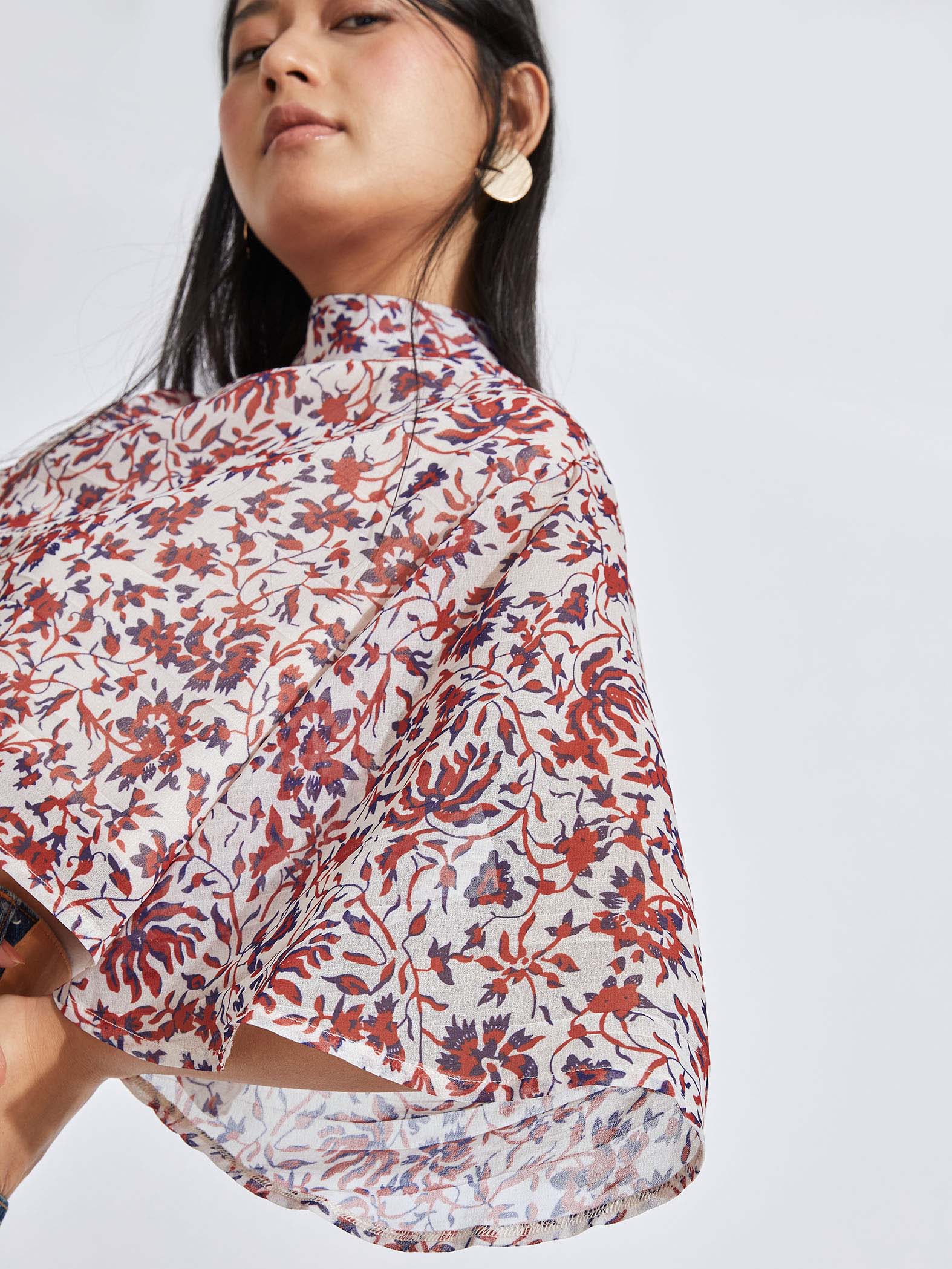 Ruby Floral Boxy Top