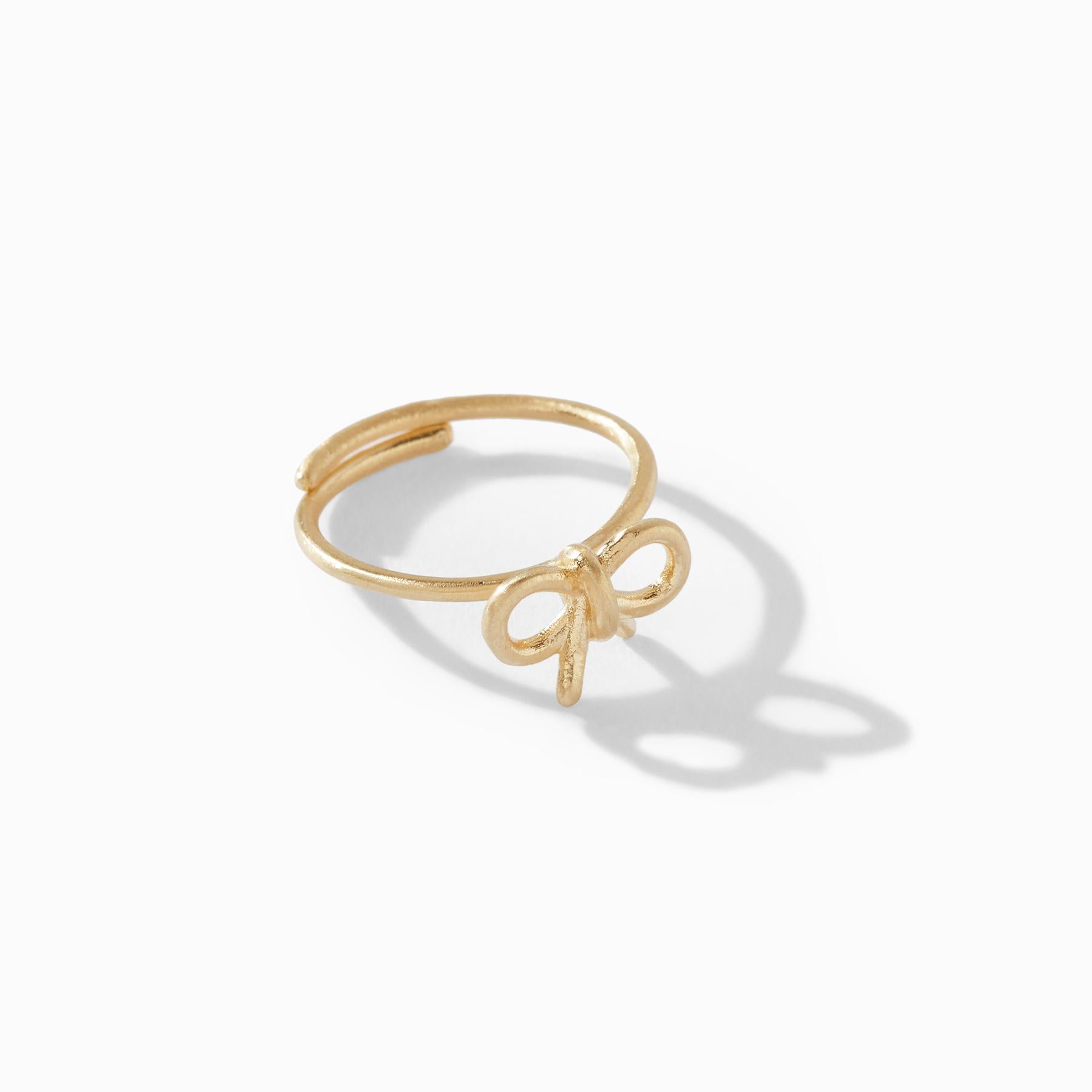 Gold Matte Bow Ring