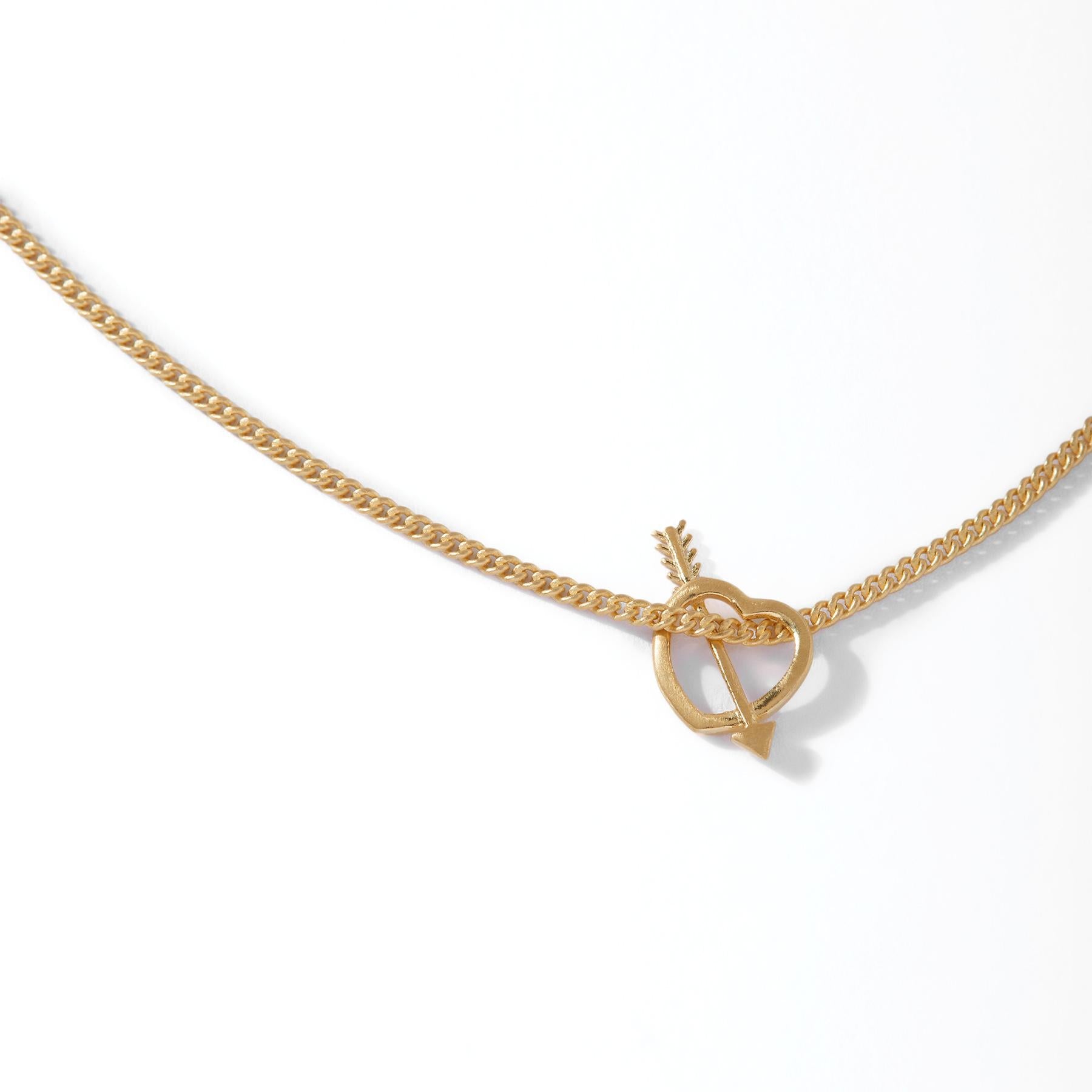 Gold Matte Cupid Necklace
