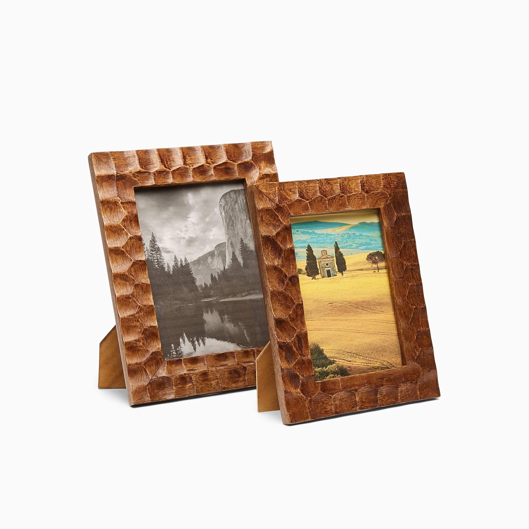 Wooden Geo Textured Photo Frame Small
