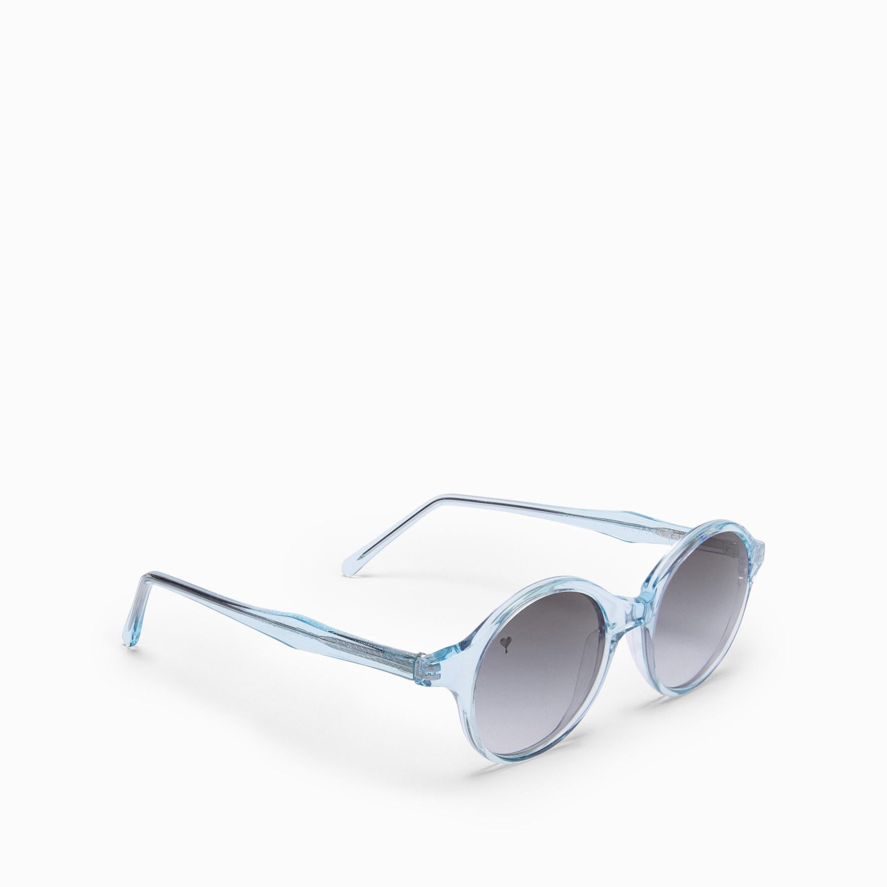 Ice Blue Round Sunglasses