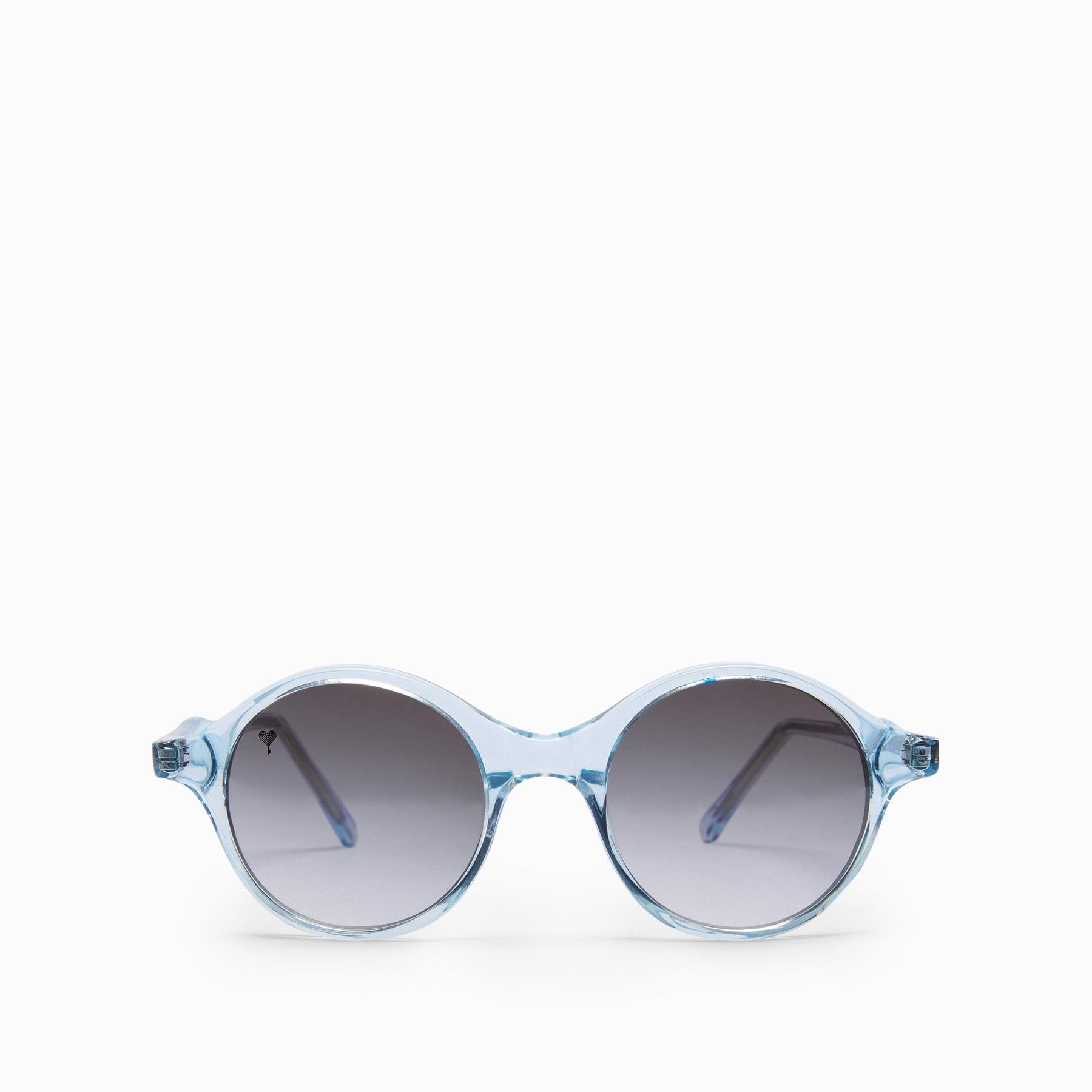 Ice Blue Round Sunglasses