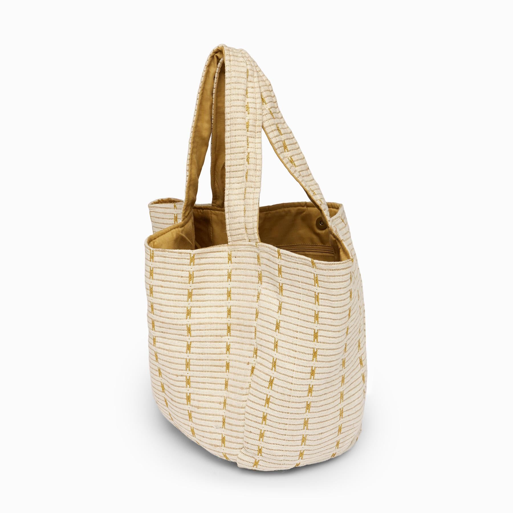 Ivory & Gold Tote
