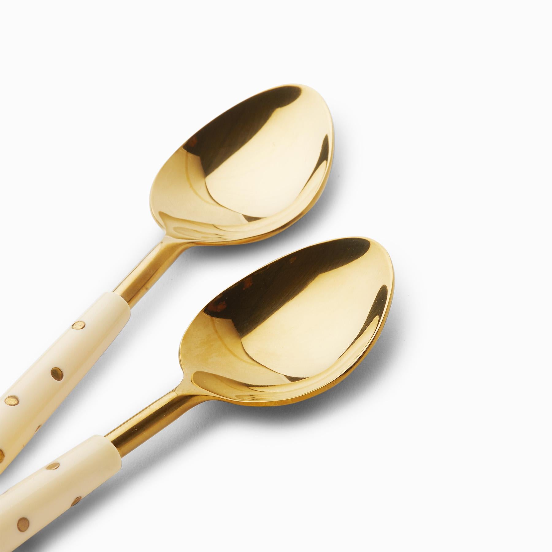 Ivory Studded Dinner Spoons Set