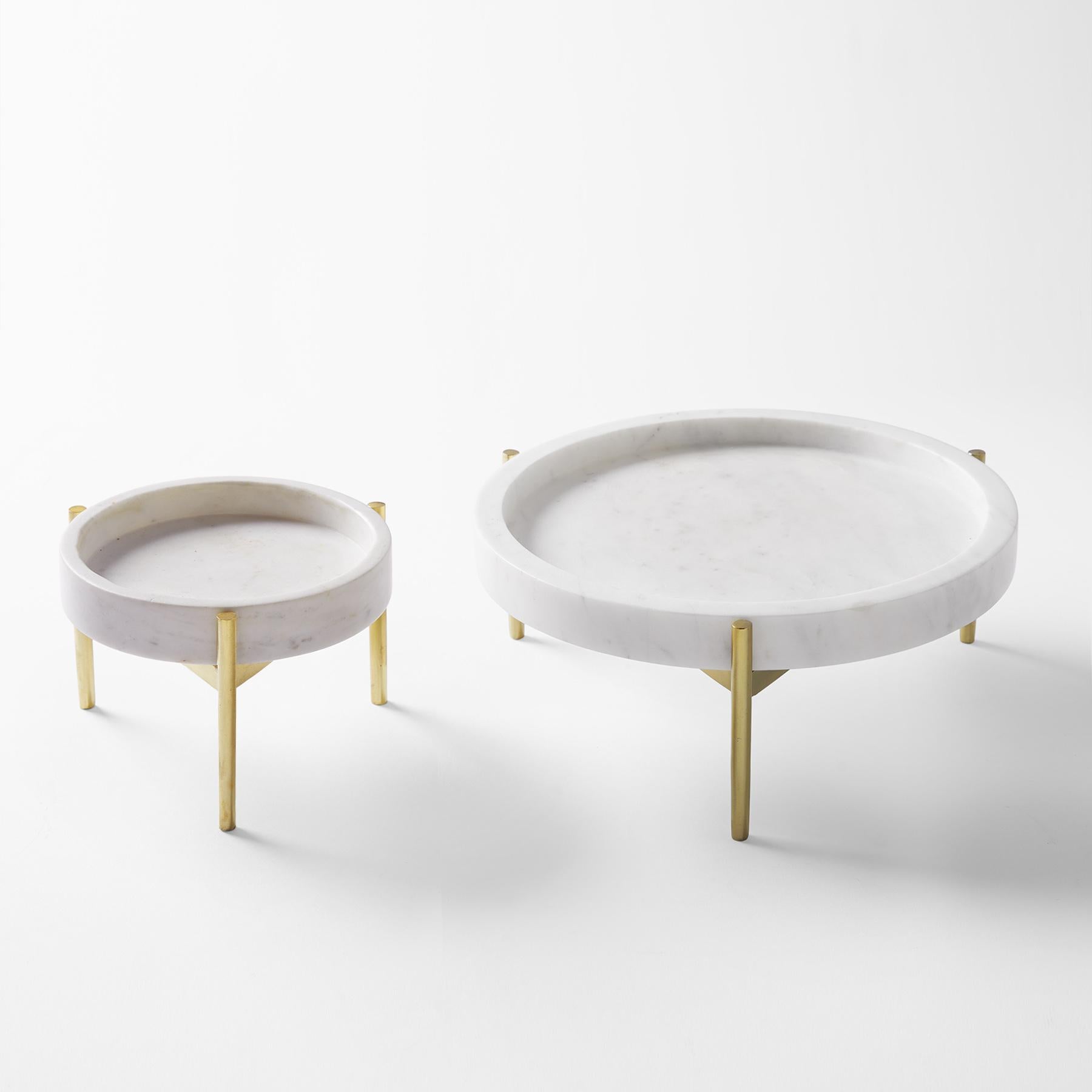 Marble & Gold Geo Cake Stand Small