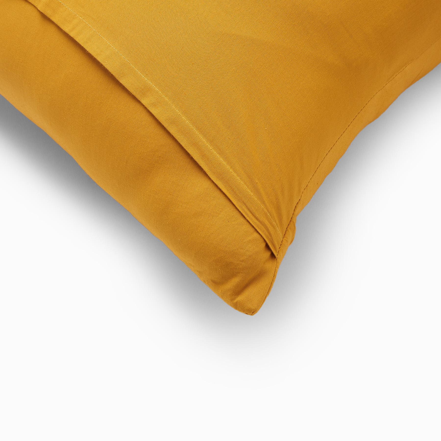 Mustard Embroidered Pillow Cases