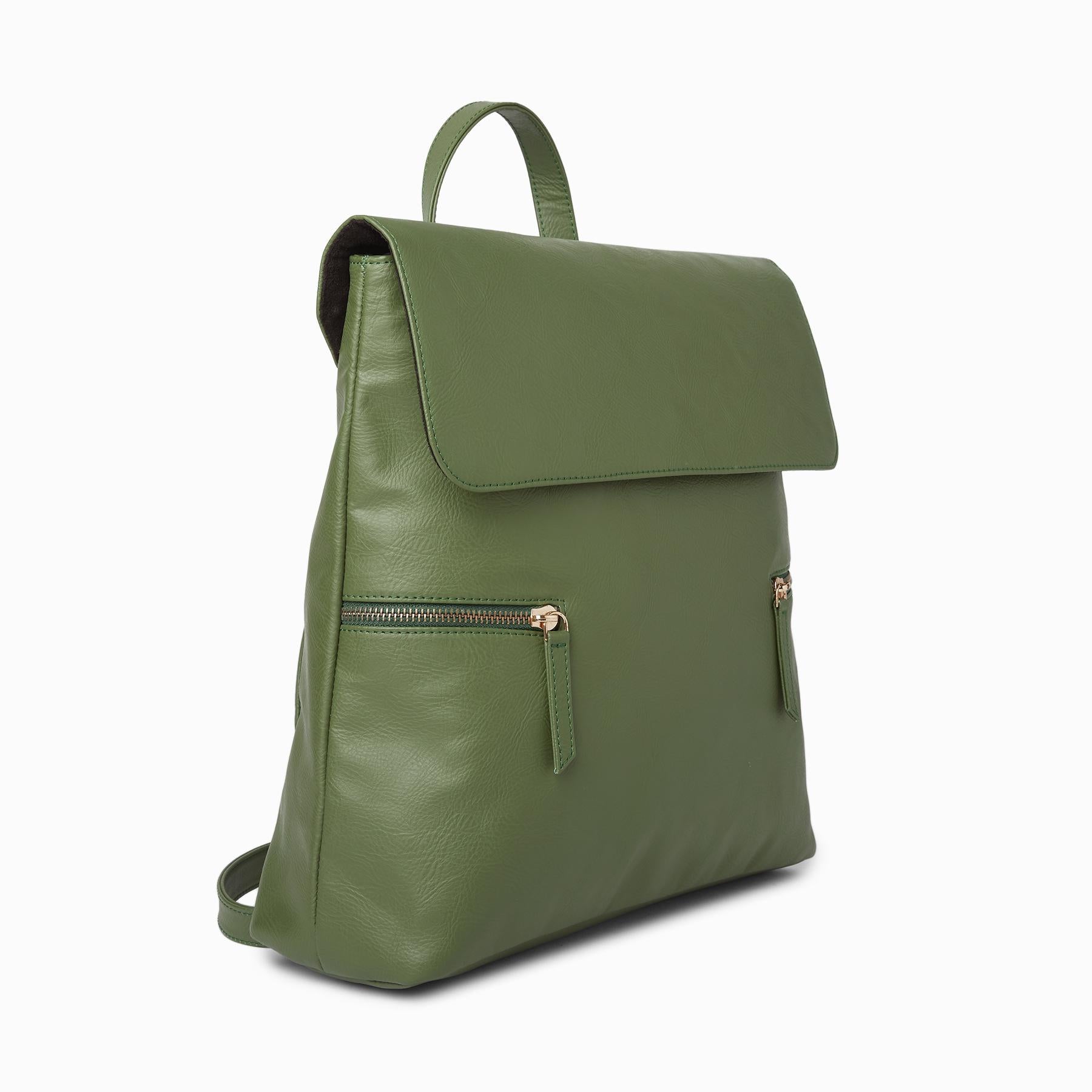 Olive Zipper Backpack