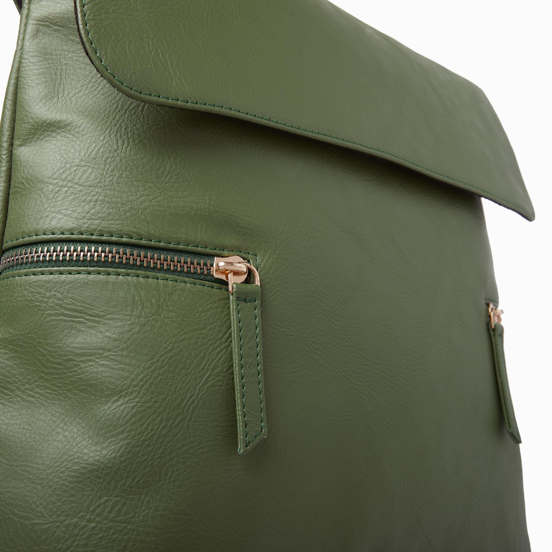 Olive Zipper Backpack
