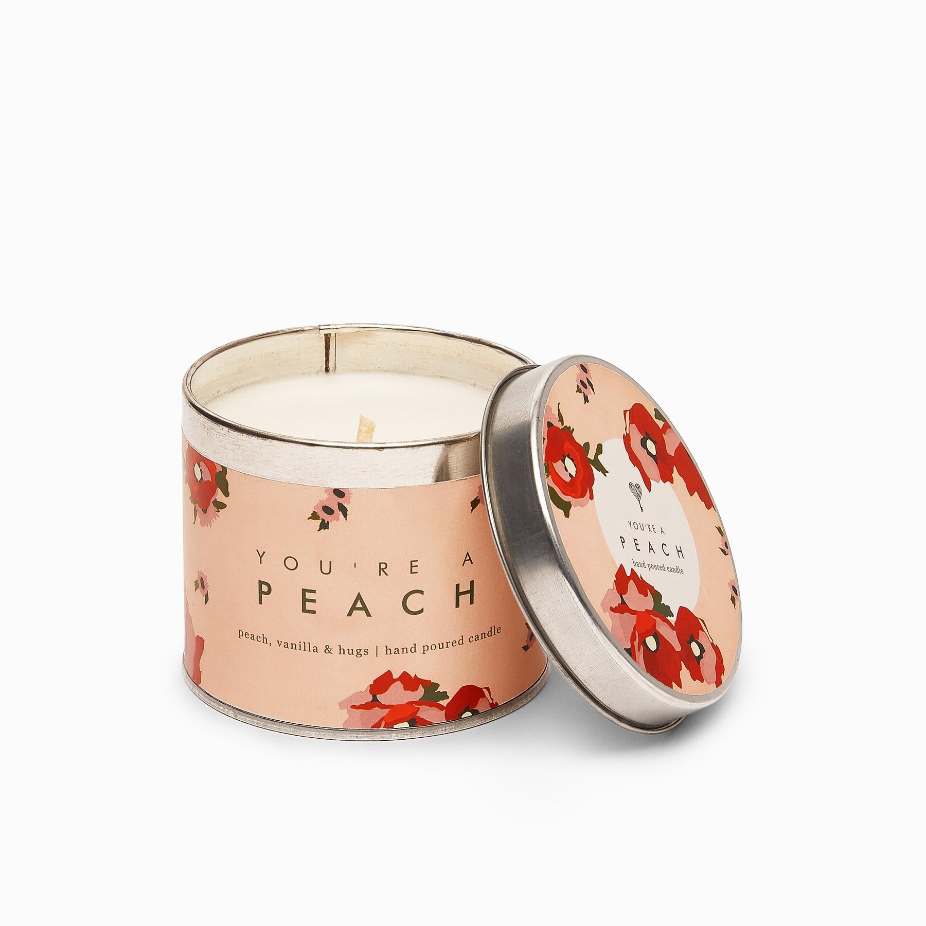 Peach Candle Tin