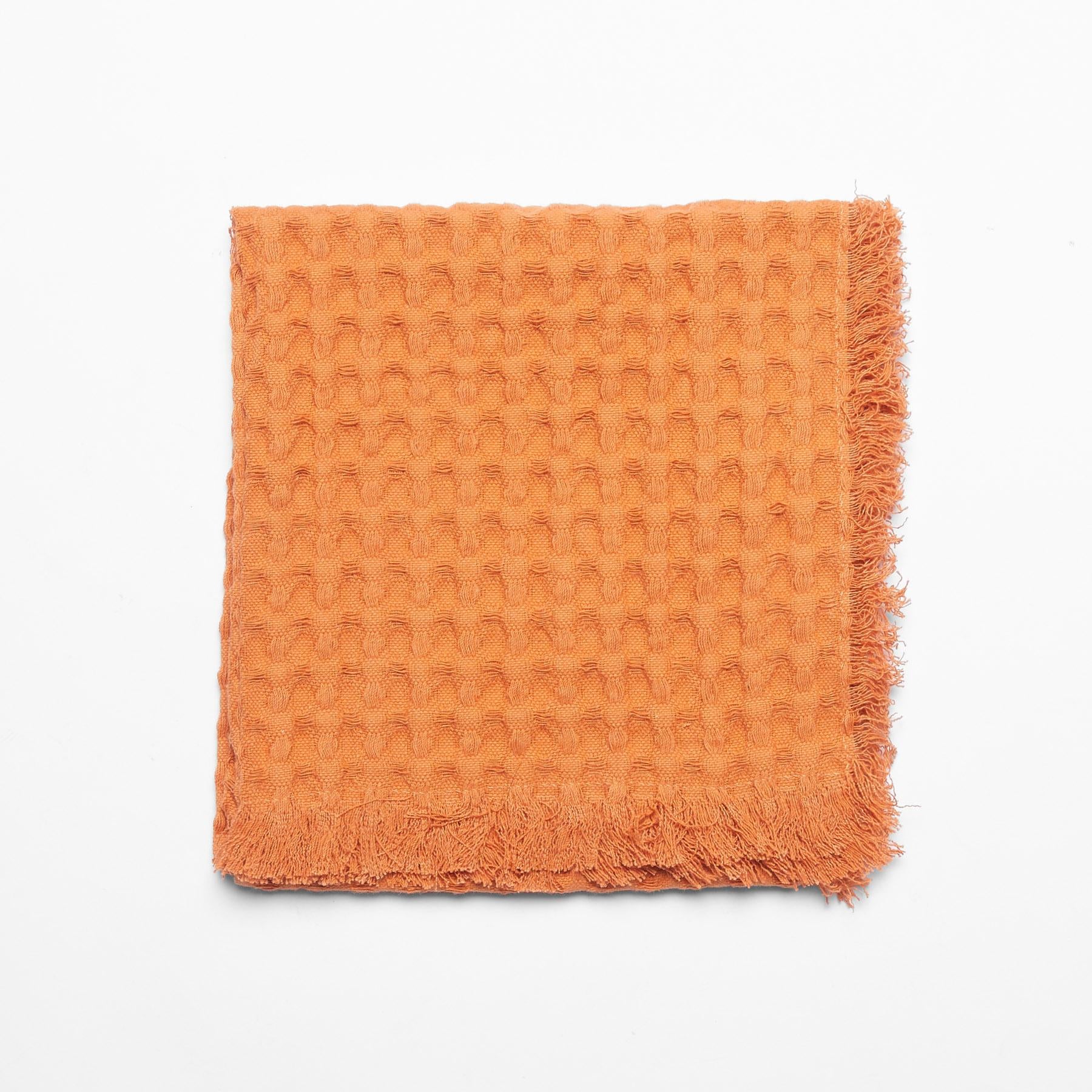 Tangerine Waffle Hand Towel